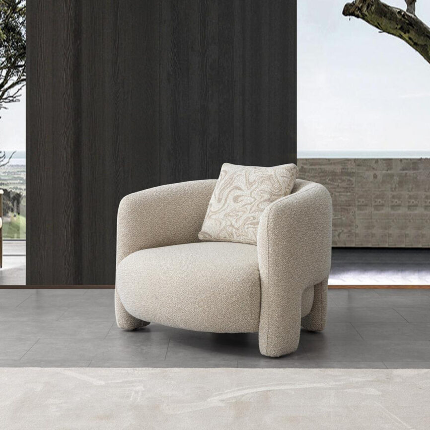 Fabric Detail - Beige & Brown Cushions in Natural Light