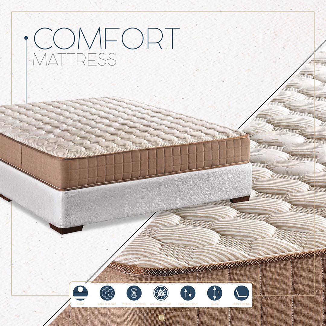 Comfort Pillow Top Mattress - plush pillow top with firm support for restful sleep in UAE homes, hotels, and apartments.