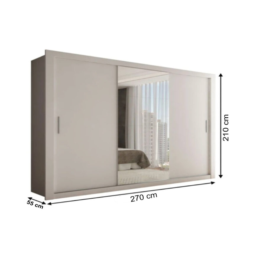 Modern sliding door wardrobe with customizable finishes-crafted for stylish UAE interiors.