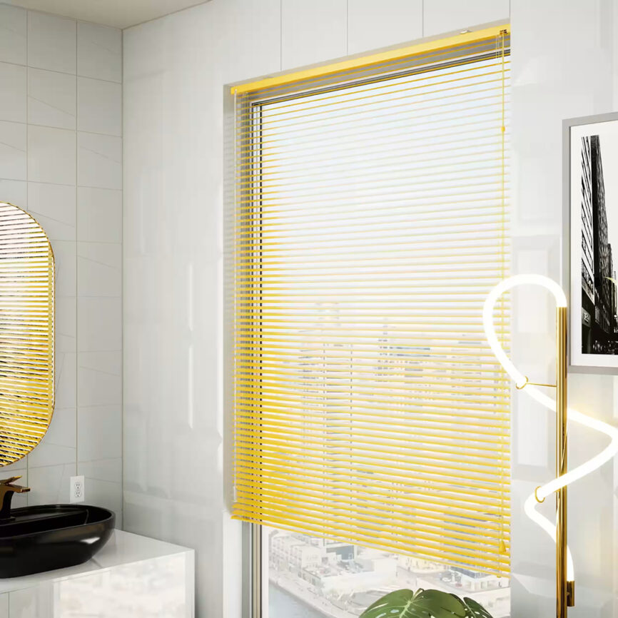 Sleek Bespoke aluminum blind in a modern finish, custom-sized for windows, with smooth operation and low-maintenance design