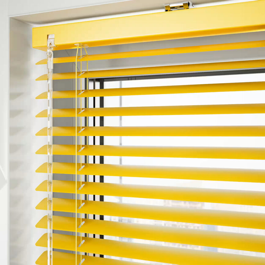 Sleek Bespoke aluminum blind in a modern finish, custom-sized for windows, with smooth operation and low-maintenance design