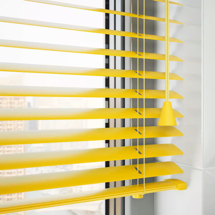 Sleek Bespoke aluminum blind in a modern finish, custom-sized for windows, with smooth operation and low-maintenance design