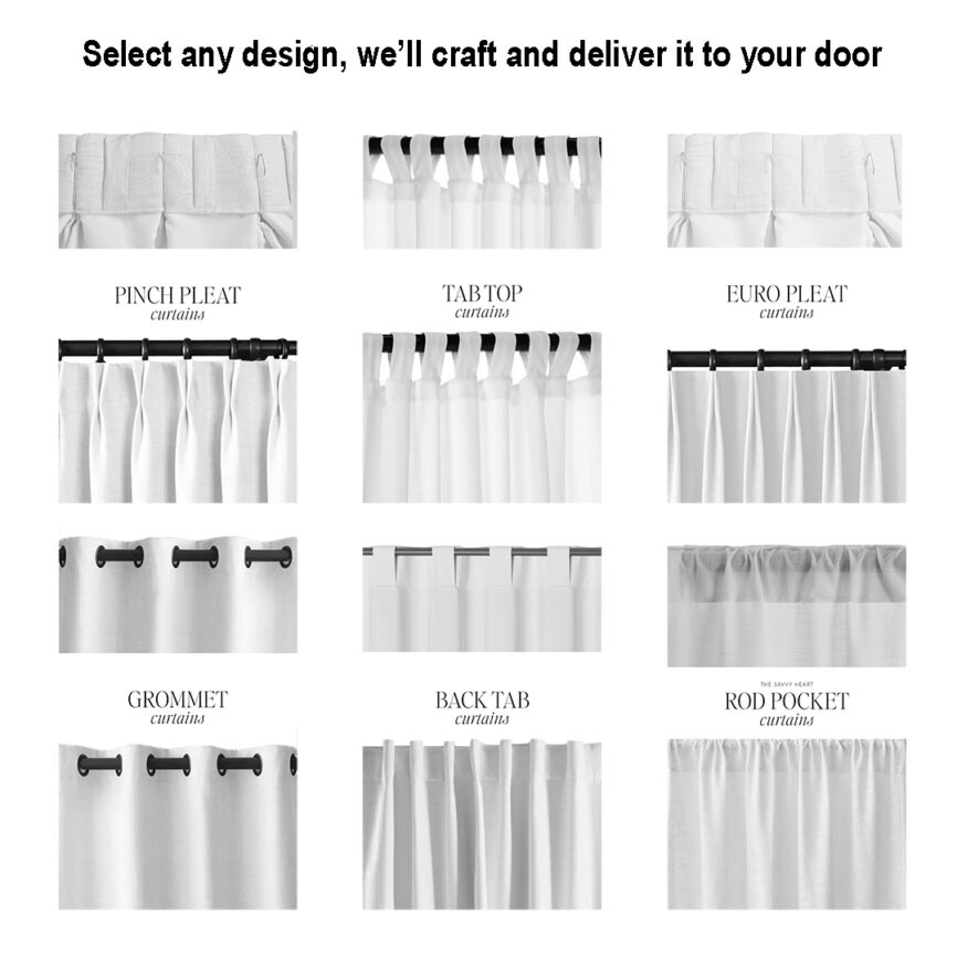 Custom-made elegant sheer curtain in soft fabric, designed to gently filter light while maintaining privacy - ideal for living spaces and open interiors.