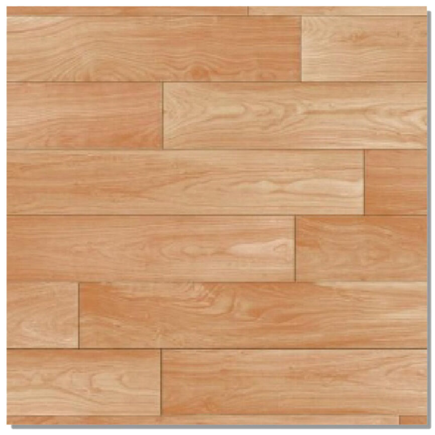 Natural Oak staggered plank vinyl flooring roll in light-to-medium beige tones, ideal for UAE residential and commercial interiors