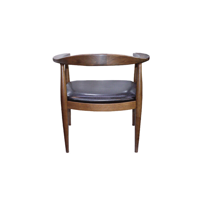Elegant solid beech wood dining chair with upholstered cushion and modern design.