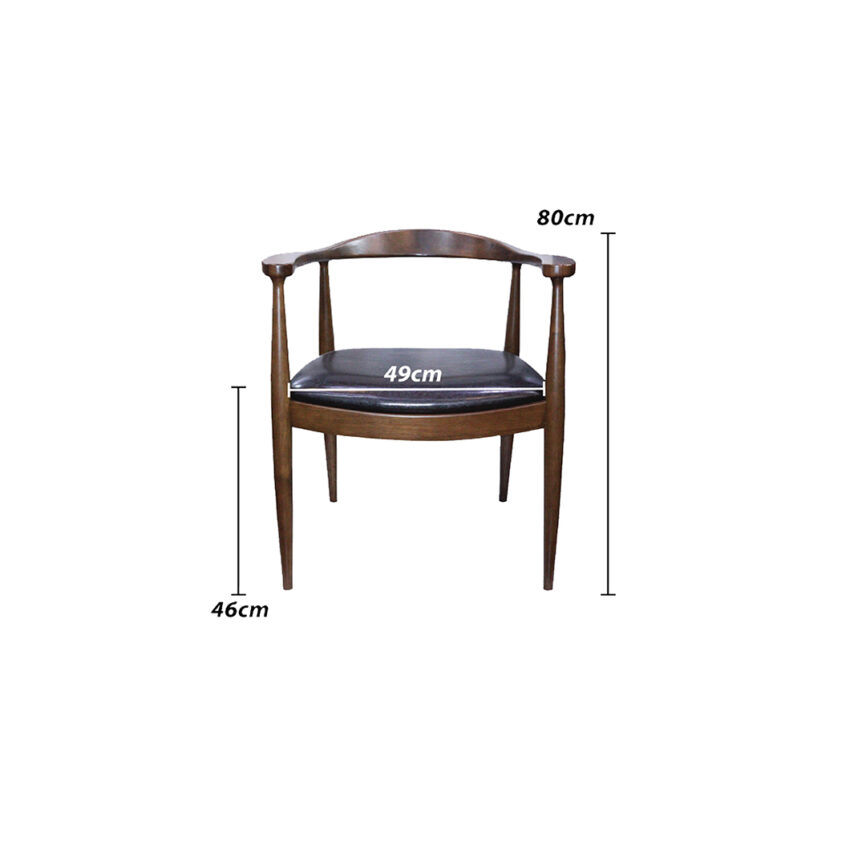 Elegant solid beech wood dining chair with upholstered cushion and modern design.