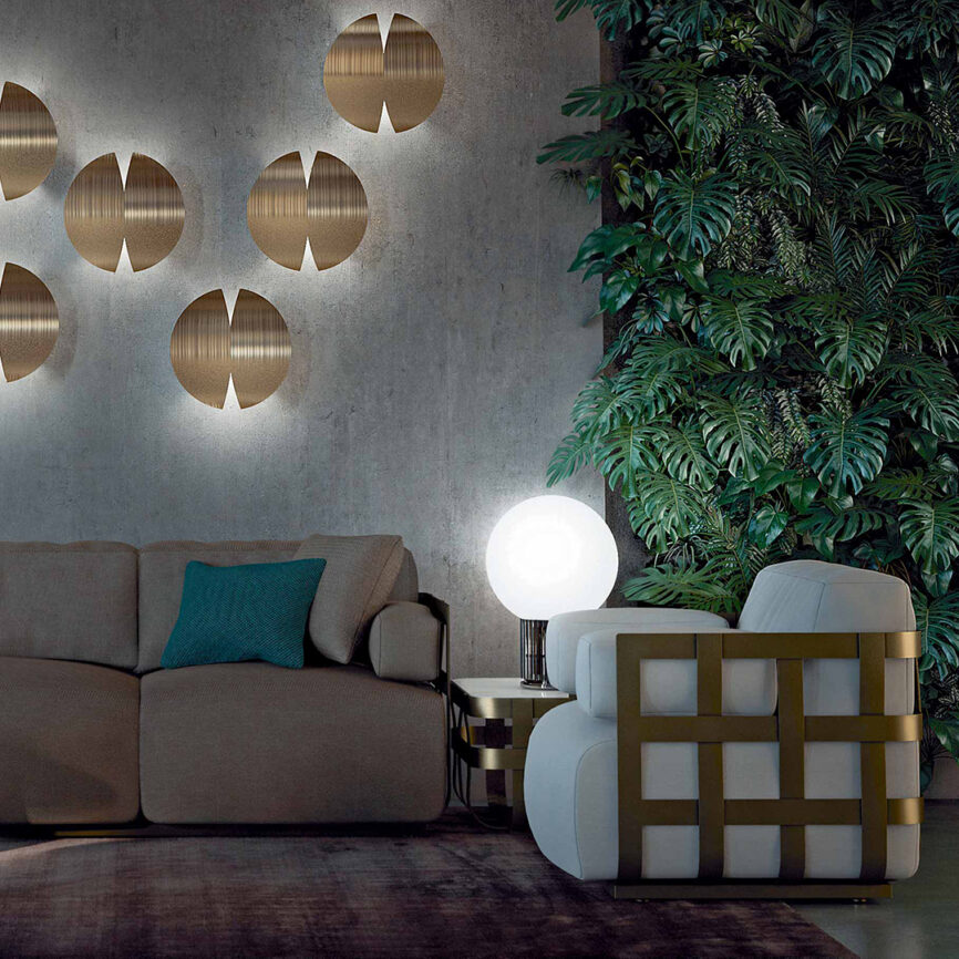 Luxury armchair with customizable chrome, brass, or gold mirror-finish stainless steel frame and upholstered seat - ideal for yachts or upscale interiors in the UAE.