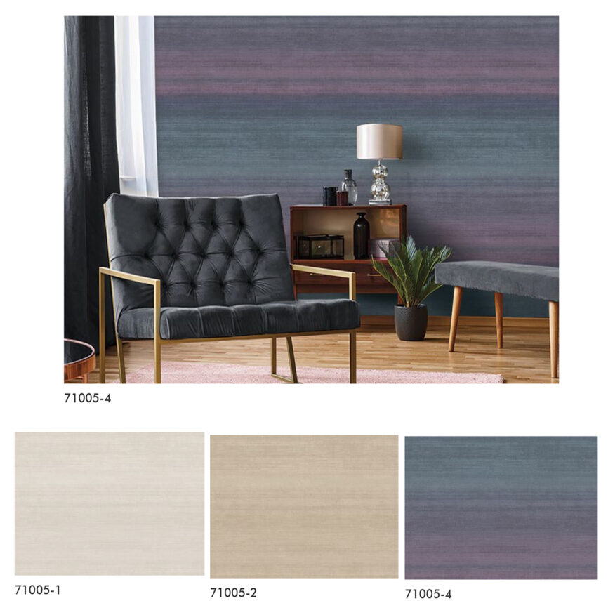 Luxury vinyl wallpaper roll with textured finish - installed by MZ Furniture in a modern UAE interior
