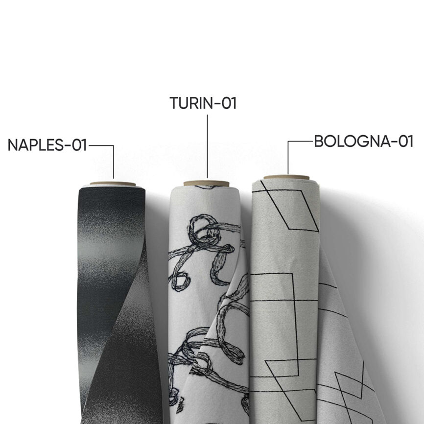 Close-up of premium upholstery fabric suitable for sofas, curtains, and cushions, with a soft texture and elegant weave.