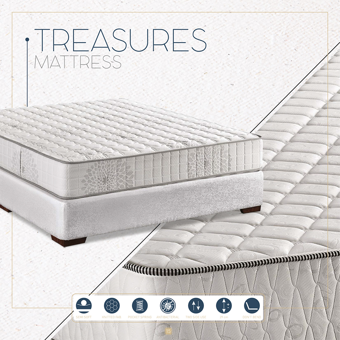 Treasure Mattress, Memory Foam, Pocket Springs, Cooling & Support.