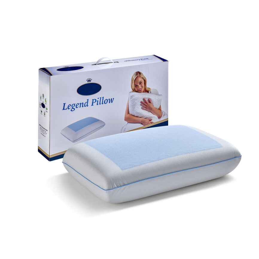 A luxurious Legend Pillow with a textured surface, designed for ergonomic support and superior comfort.