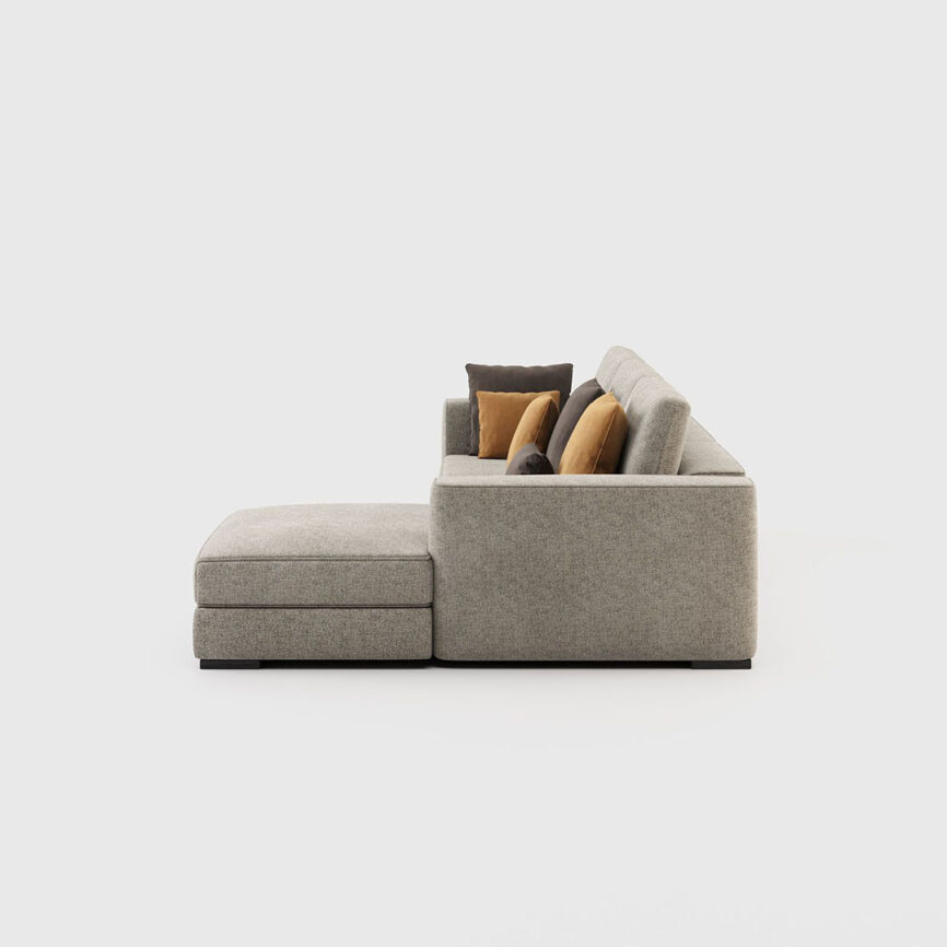 Fabric swatches and customization options for Emaar Essence L-shape