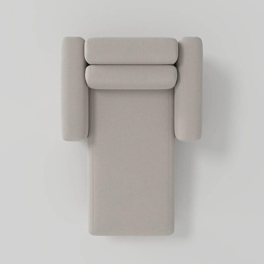 Side Profile with Toss Pillow - Sahara Whisper Lounge